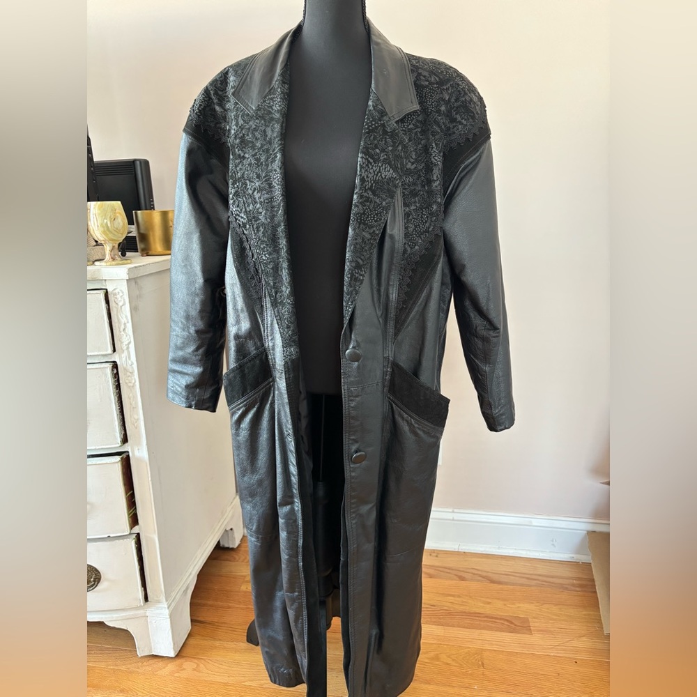Black Leather Women’s Coat